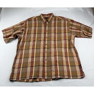 BD Baggies Mens Shirt Sz XL Short Sleeve Button Down Plaid